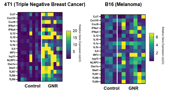 Gene expression heat maps - Sona Nanotech